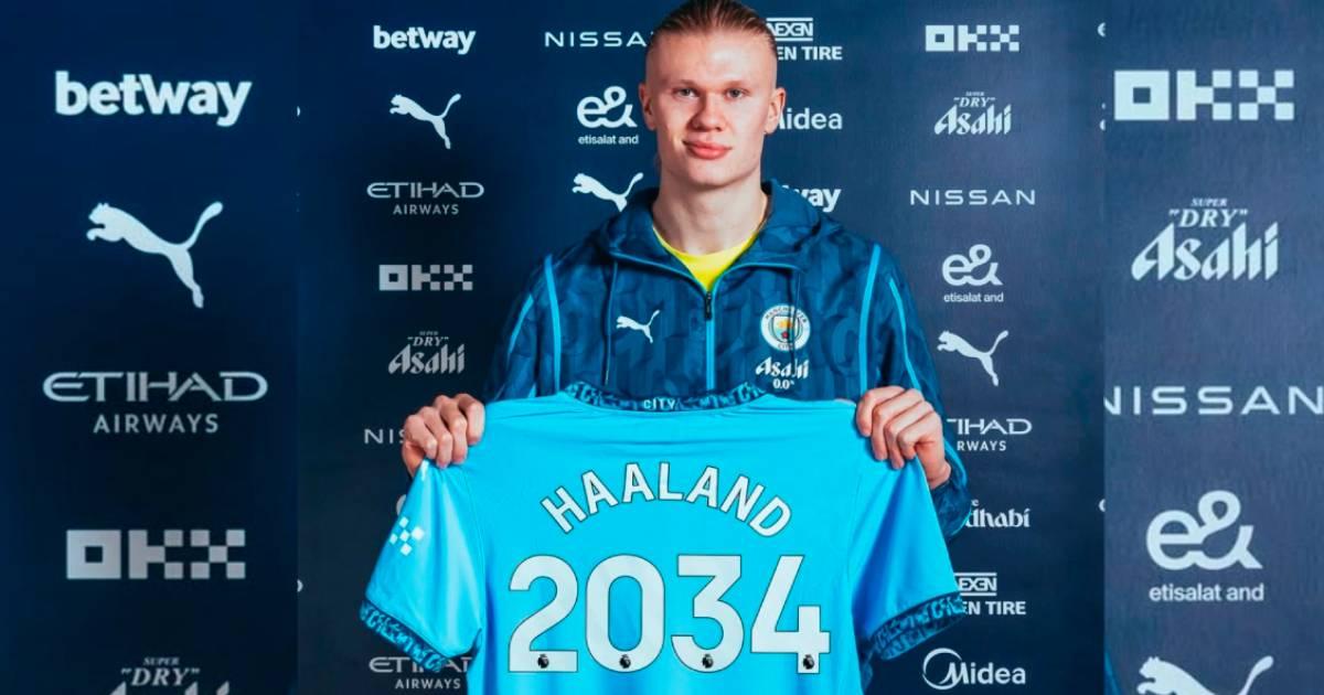 ¡Erling Haaland renovó con el City hasta el 2034!