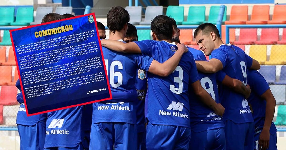 Binacional y su confirmación del Poder Judicial para que participe en Liga1 Te Apuesto 2025