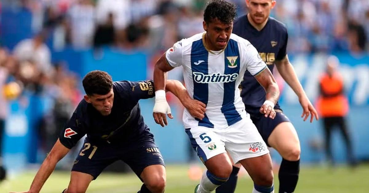 Renato Tapia fue titular en angustioso empate sobre la hora del Leganés 