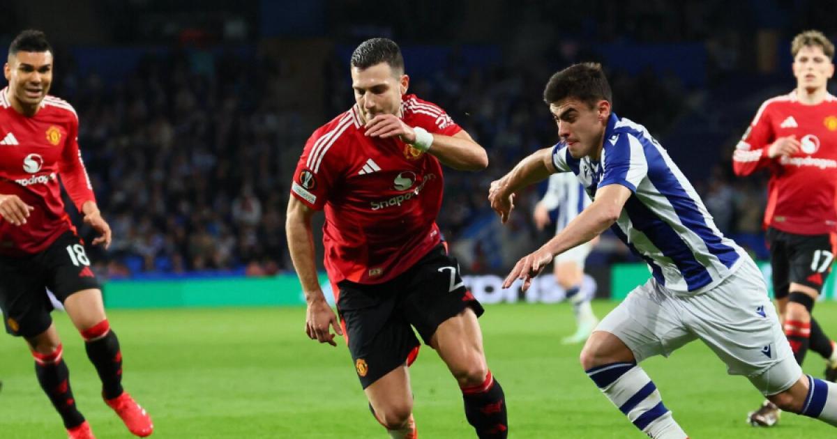 Manchester United rescata un empate ante Real Sociedad en la Europa League