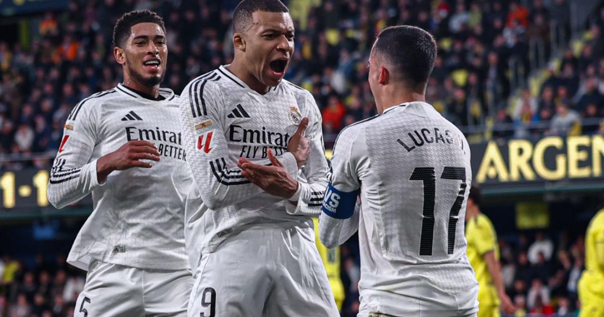 Mbappé brilló en triunfo del "puntero" Real Madrid ante Villarreal