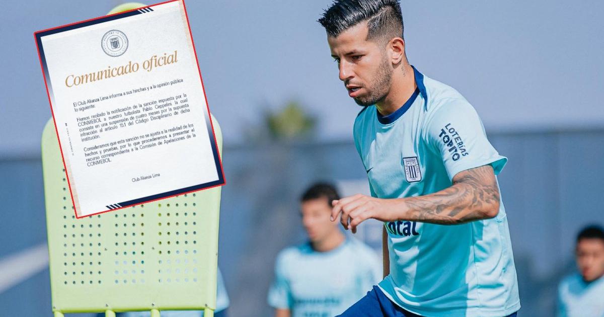 Alianza Lima: "Sanción de Ceppelini no se ajusta a la realidad de los hechos"