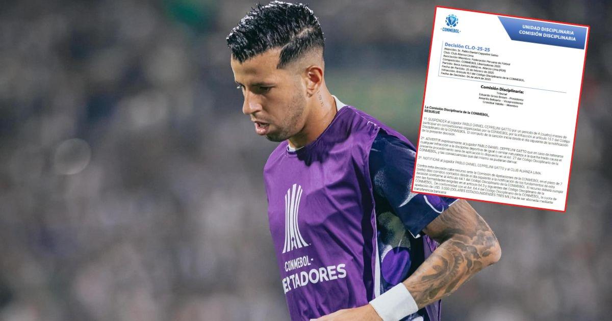 ¡Ceppelini fue sancionado con 4 meses por Conmebol!