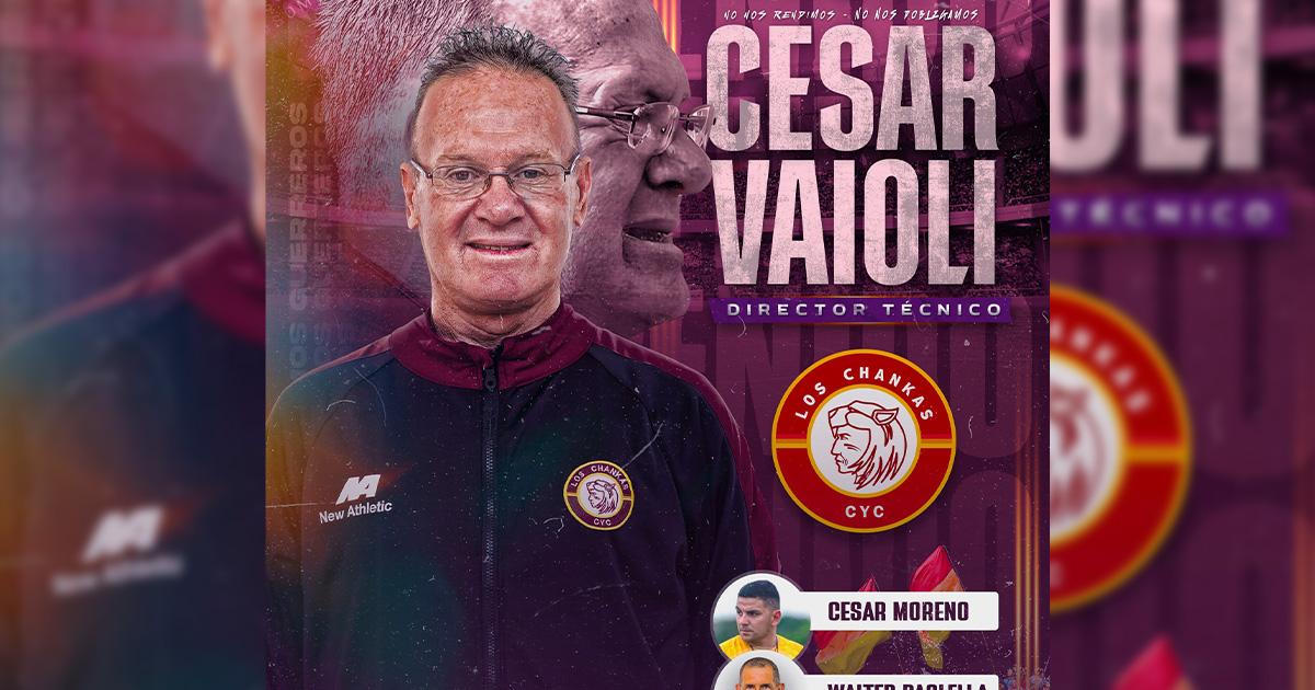 Pega la vuelta: César Vaioli es nuevo entrenador de Los Chankas