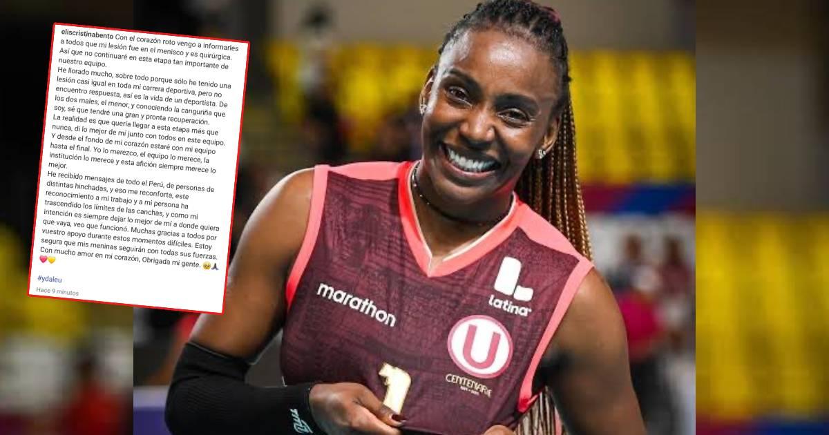 Universitario sufrió baja de Elis Bento de cara al final de temporada