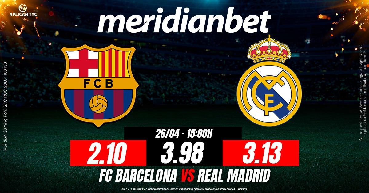 FC Barcelona vs Real Madrid: ¡Juega y gana más con la Copa del Rey en Meridianbet!