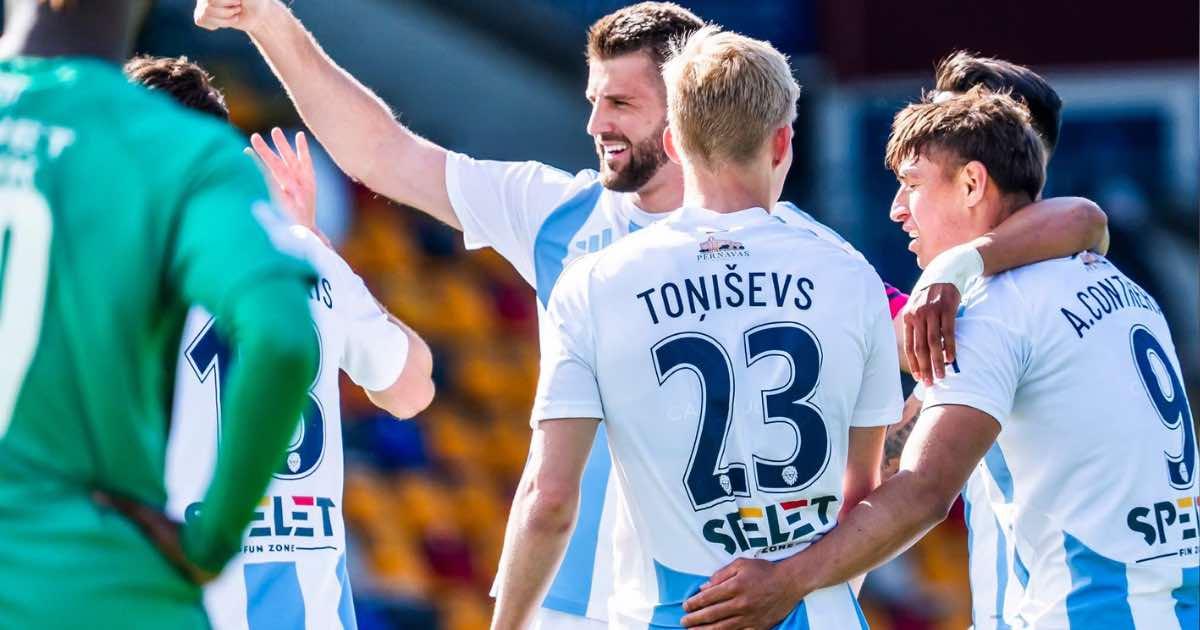 Con Joao Grimaldo en el banco, Riga FC venció 3-1 a Auda por la liga letona