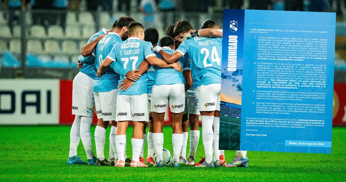 Sporting Cristal: "El momento escogido y la falta de transparencia son inaceptables en un sistema que pretende ser justo"
