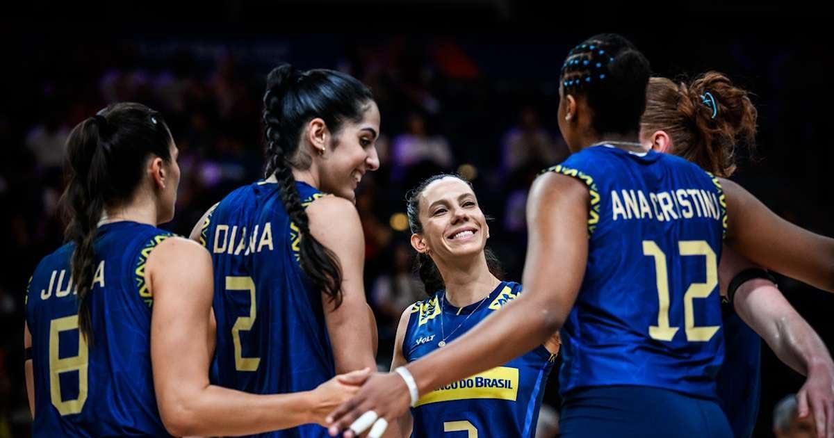 Brasil venció 3-0 a Dominicana en la Nations League de voleibol femenino 2025