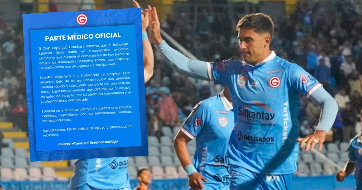 Deportivo Garcilaso informó que Naya está estable