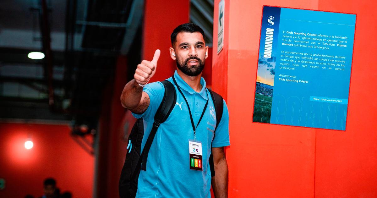 ¡Es oficial! Sporting Cristal se despidió de Franco Romero