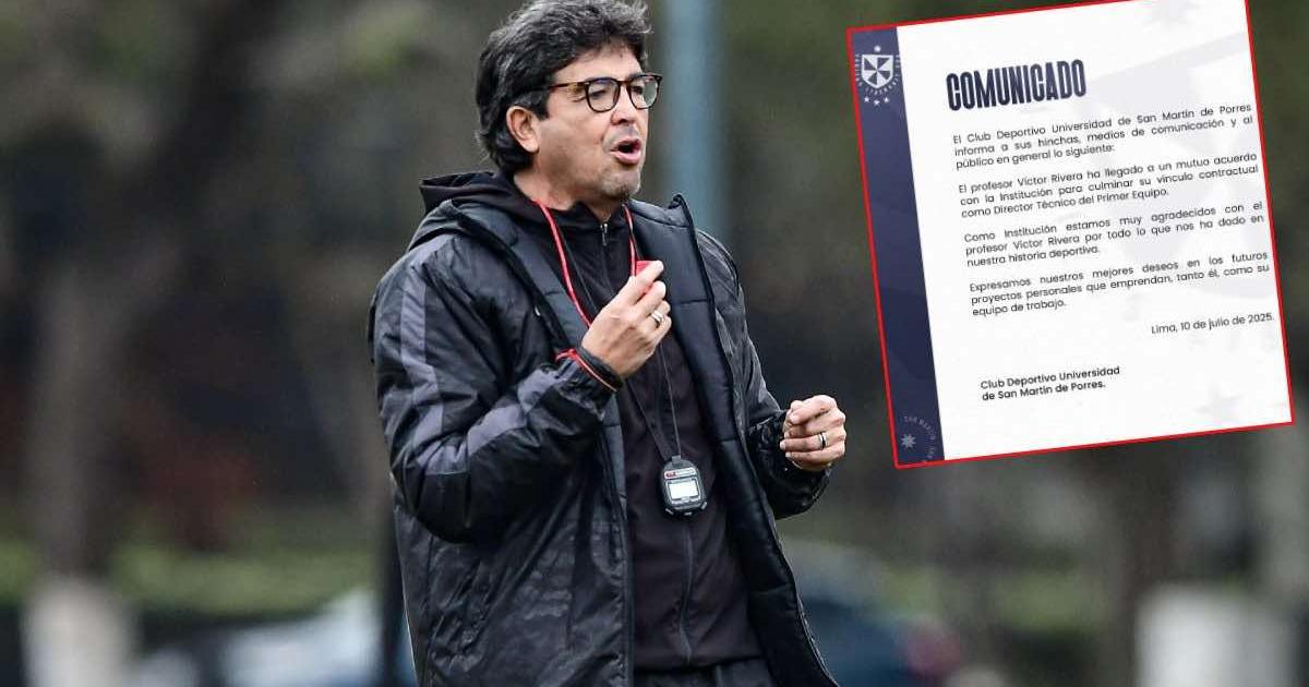 ¡Hasta aquí nomás! Víctor Rivera no va más como DT de la U. San Martín