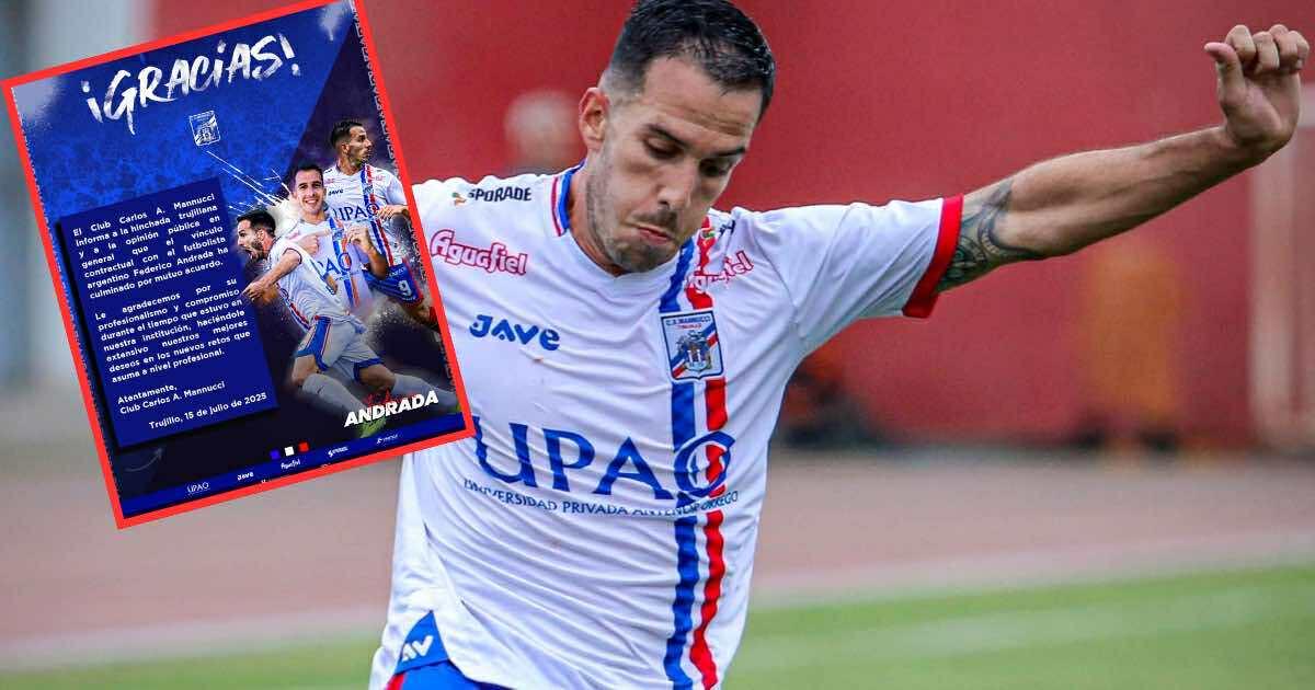 Delantero argentino Federico Andrada no continuará en Mannucci