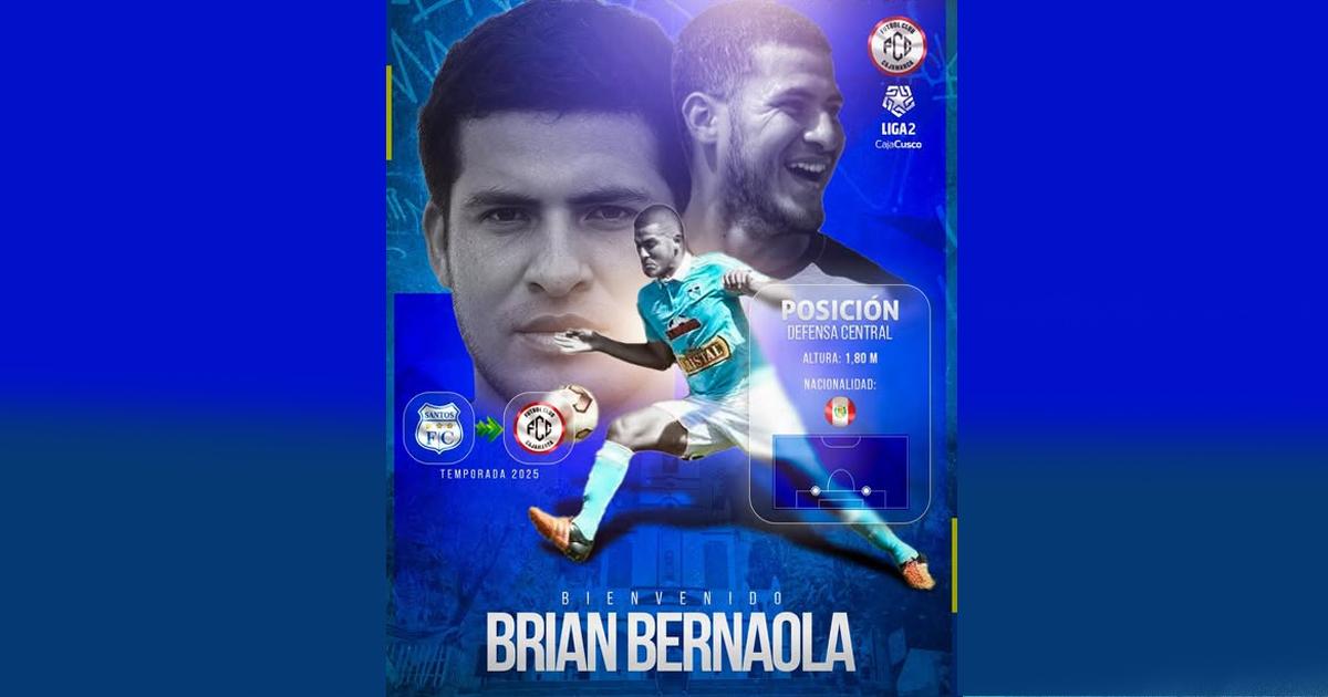 FC Cajamarca anunció a Brian Bernaola como refuerzo para seguir encarando Liga 2 