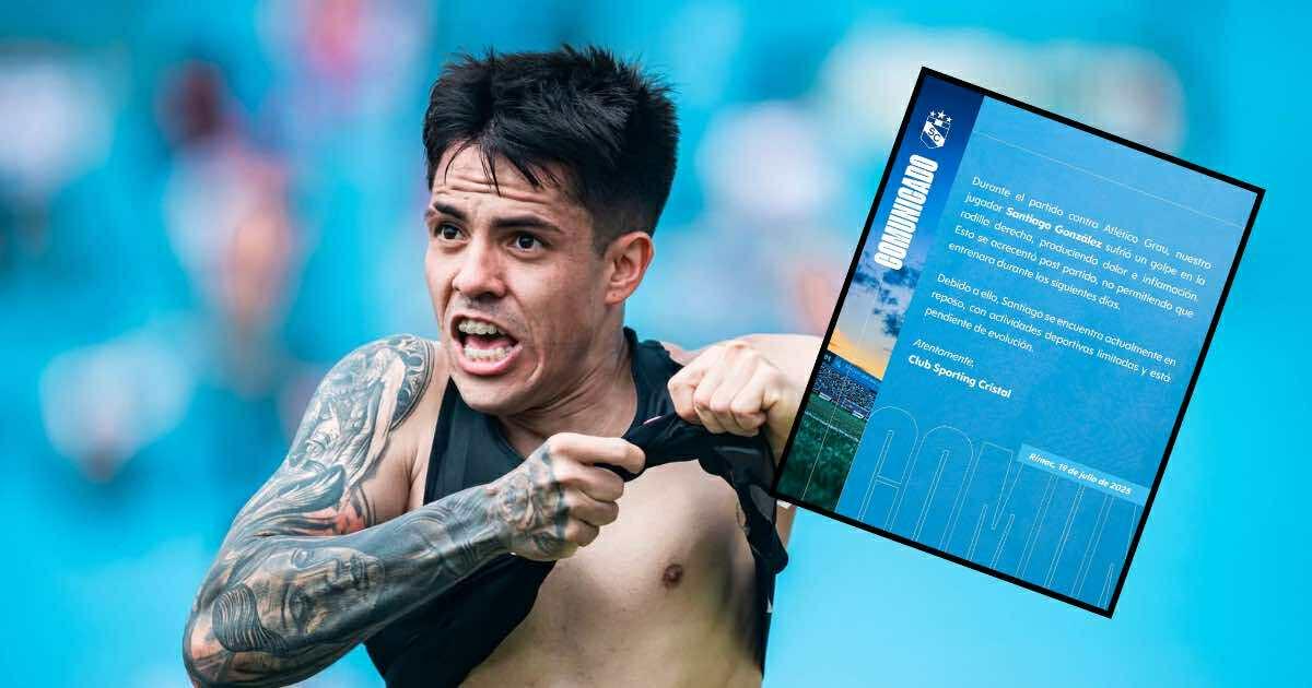 Sporting Cristal confirmó la baja de Santiago González para el duelo ante Alianza Universidad