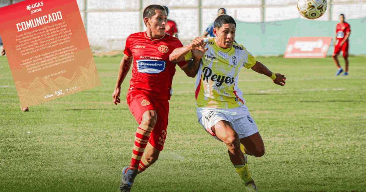 Choque entre Juventud FC y Juan Aurich, por Liga 3, quedó suspendido por falta de garantías
