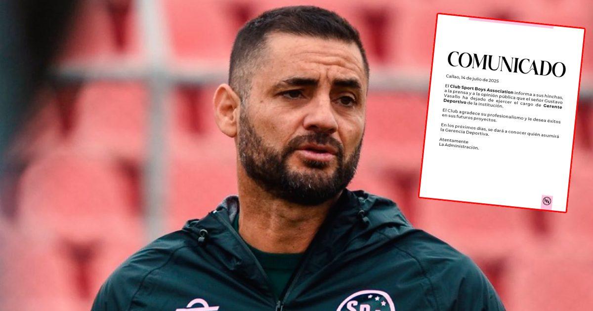 Gustavo Vasallo dejó de ser Gerente Deportivo de Boys