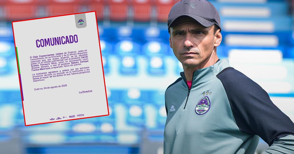 ¡No va más! Daniel Ferreyra no seguirá como DT de Comerciantes Unidos