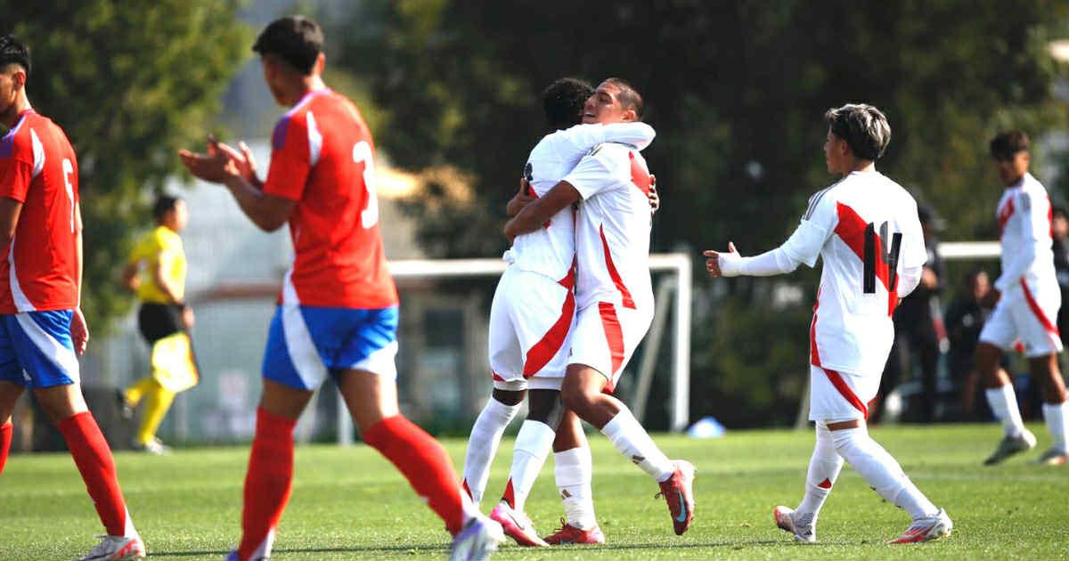 (FOTOS) Selección peruana U16 venció 2-0 a Chile en amistoso en Santiago