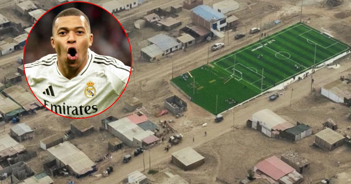 ¡Apoyando a los más necesitados! Fundación de Mbappé donó cancha de fútbol y un colegio a Perú