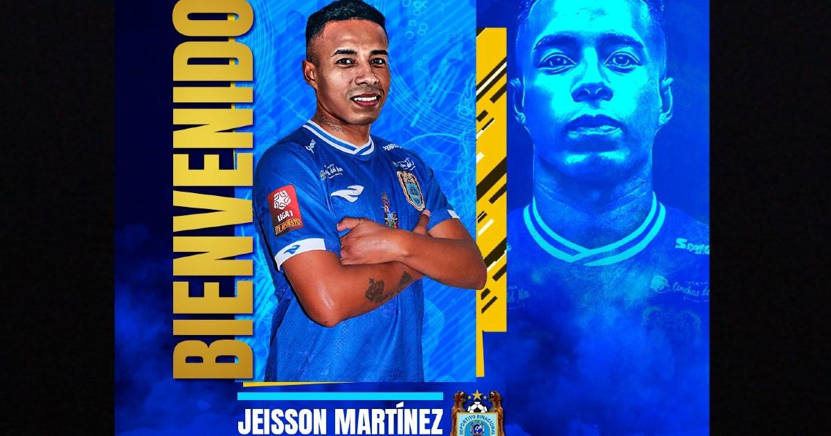 Binacional anunció el fichaje del delantero Jeisson Martínez