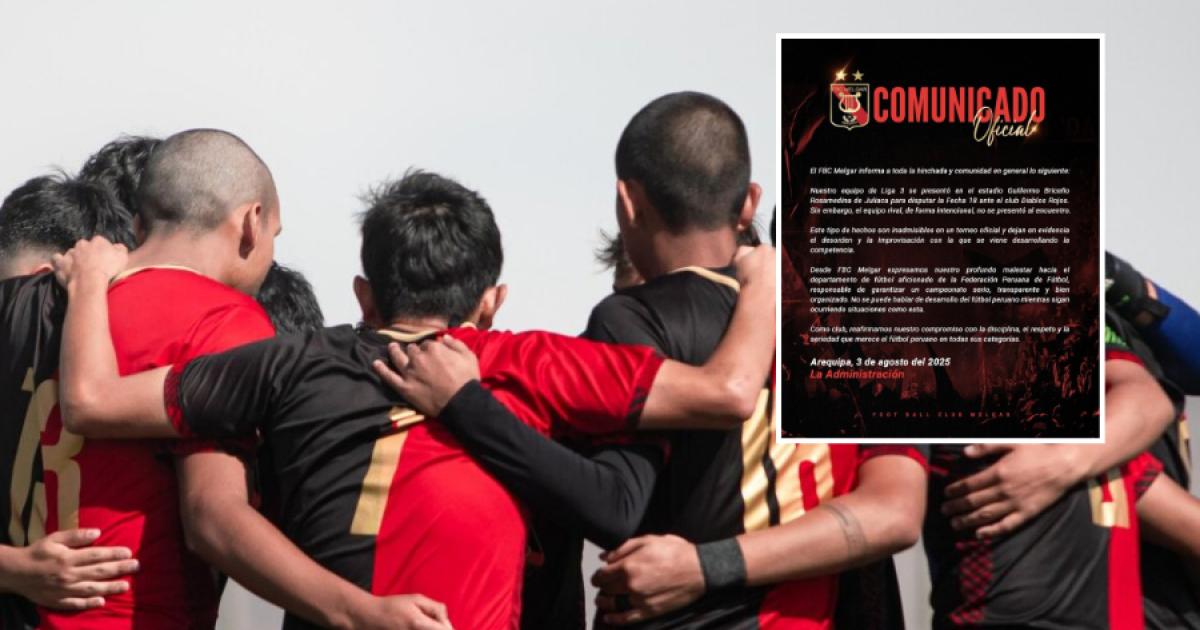 Melgar se pronuncia tras suspensión del duelo ante Diablos Rojos por la Liga 3