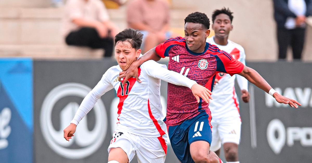 Selección peruana Sub 16 igualó 3-3 ante Costa Rica en amistoso