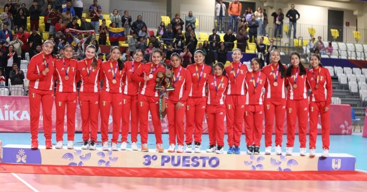Perú alcanzó el podio del Sudamericano U17 de voleibol