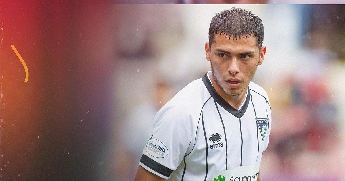 Cáceres fue titular en la caída de Dunfermline ante Ayr United