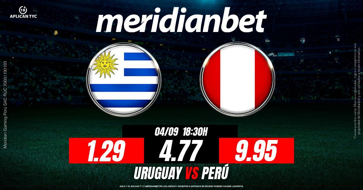 Uruguay vs Perú: ¡Recarga desde S/. 50, juega en las Eliminatorias Sudamericanas y ganarás fabulosos premios tecnológicos con Meridianbet!