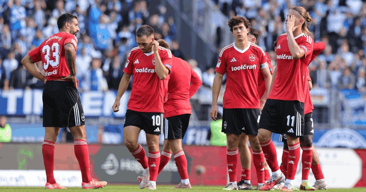 Con Fabio Gruber todo el partido, FC Nürnberg cayó 3-0 en casa por la Bundesliga 2