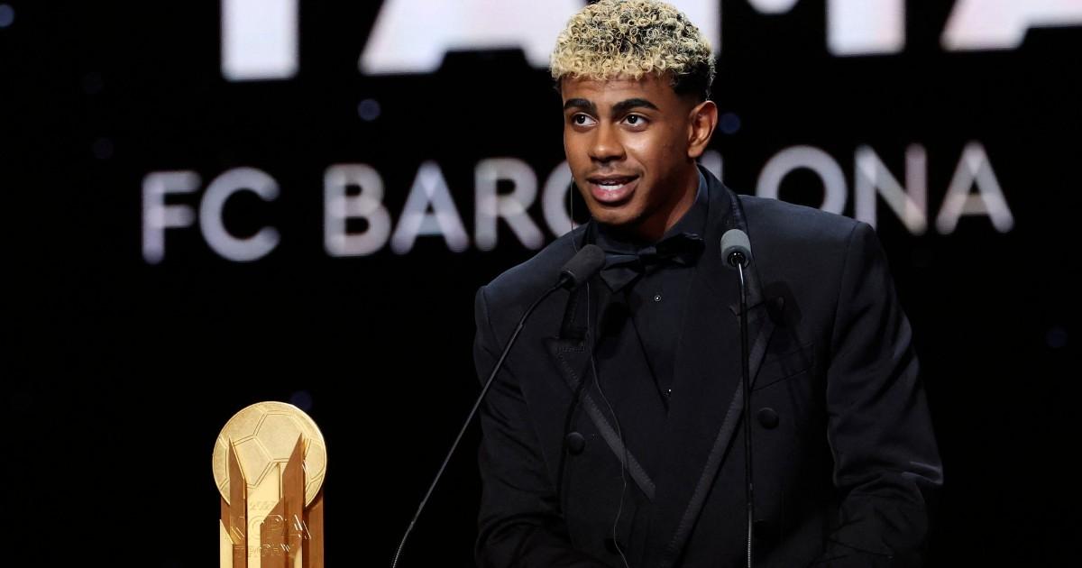 Lamine Yamal se pronunció tras Balón de Oro a Dembélé