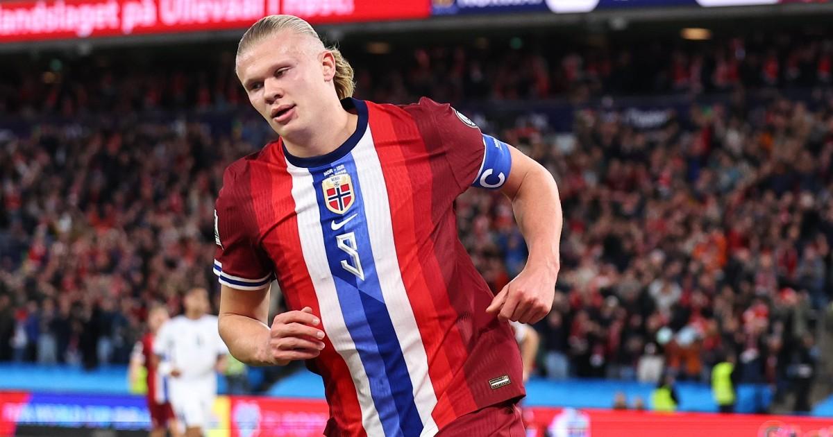 Con triplete de Haaland, Noruega goleó a Israel