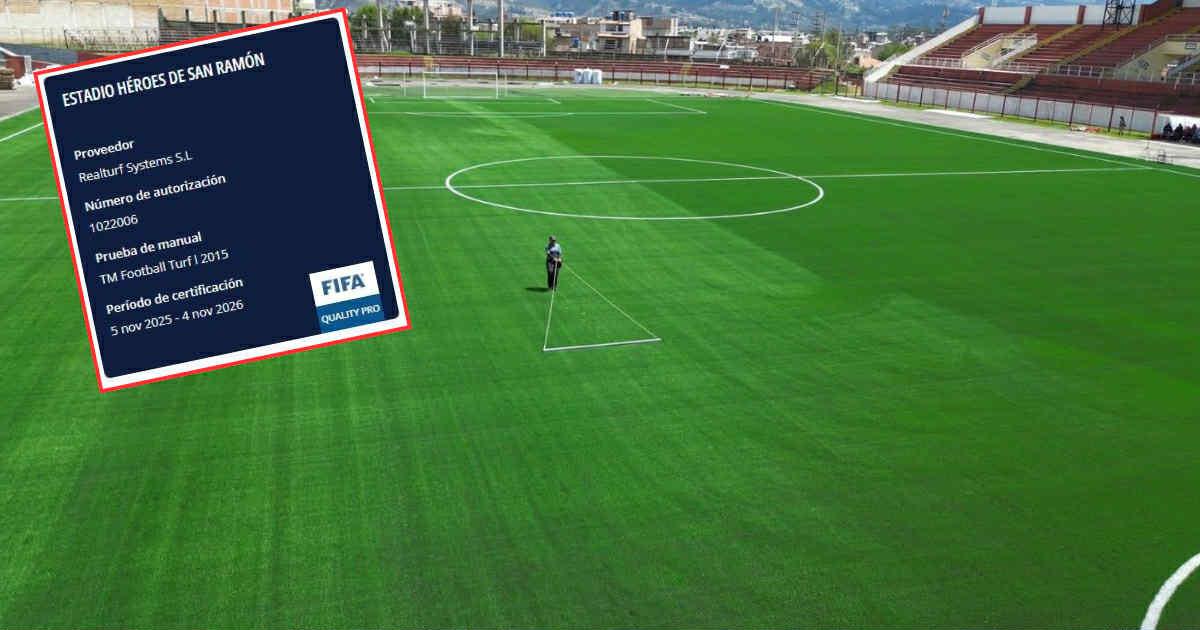 ¡Aprobado! Campo del 'Héroes de San Ramón' recibió certificación FIFA