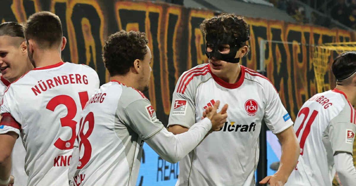 Gruber fue titular en el triunfo de Núremberg ante Dynamo Dresden