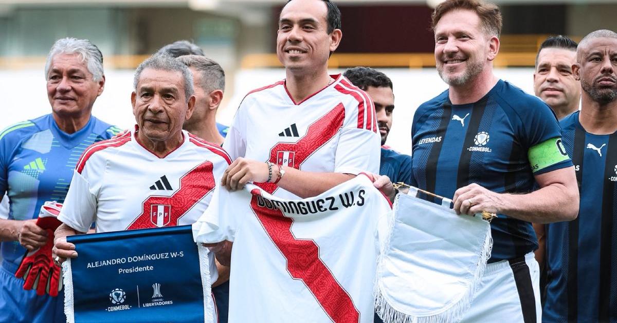 Con presencia de Presidente José Jerí, "Leyendas de Perú" y "Leyendas de Conmebol" jugaron en el Estadio Nacional
