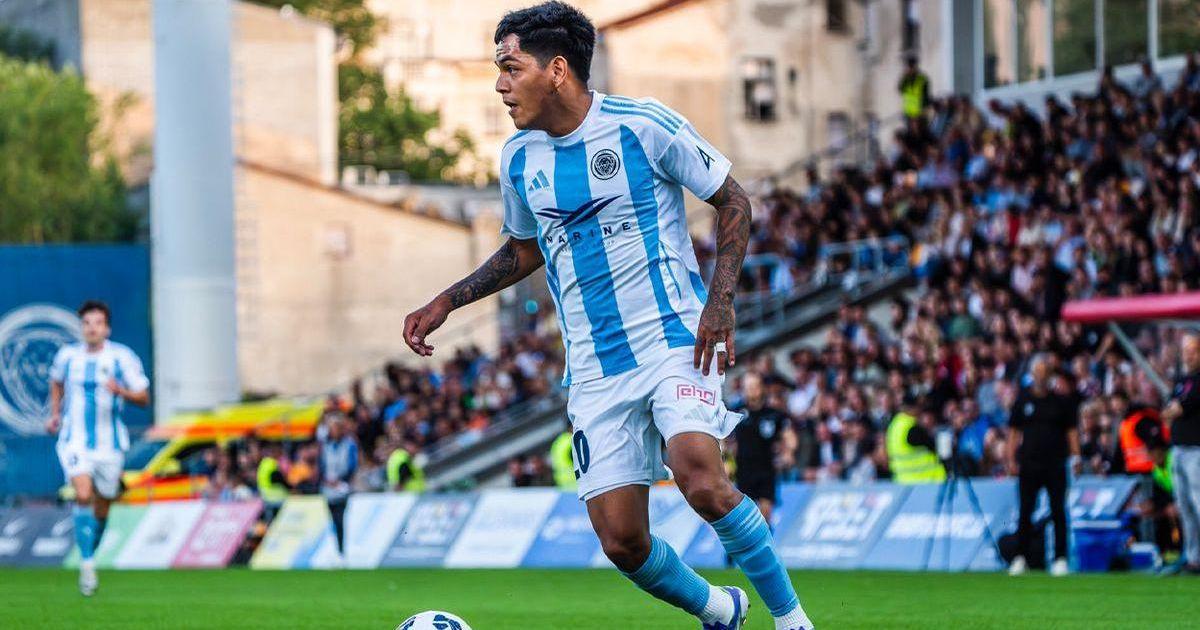 Grimaldo tuvo minutos en empate del Riga