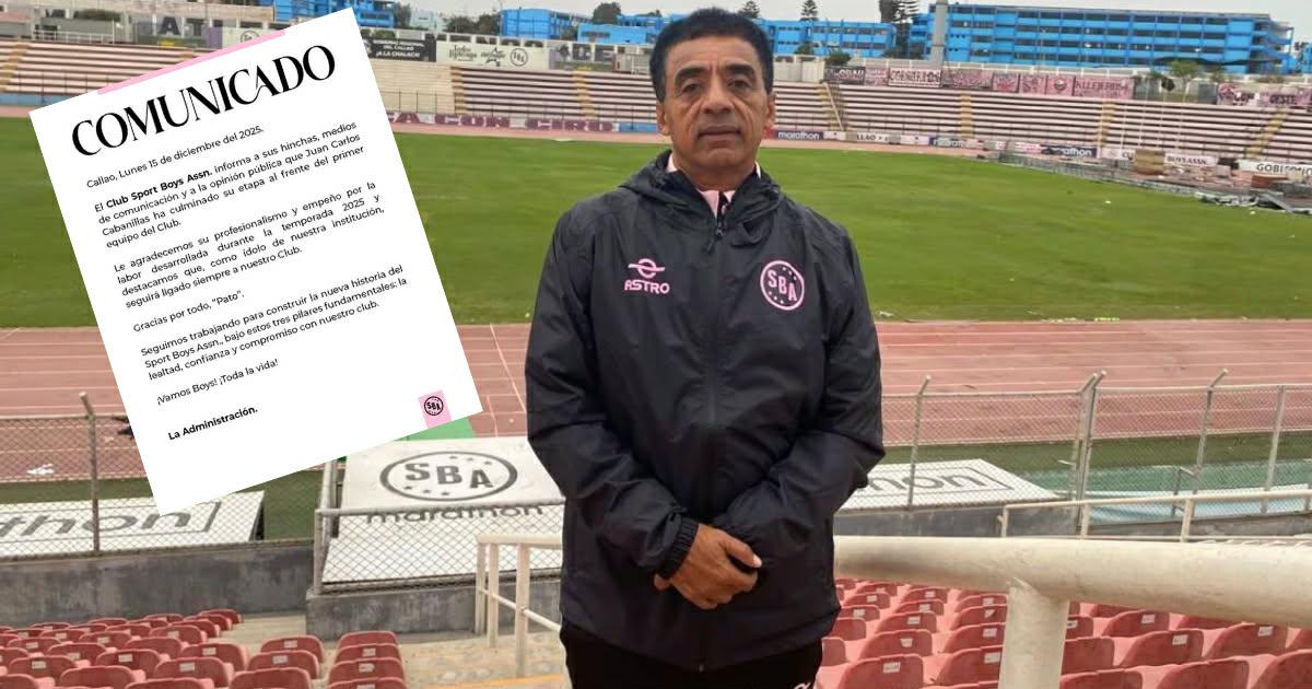 Sport Boys anunció el fin del ciclo del 'Pato' Cabanillas como técnico del primer equipo