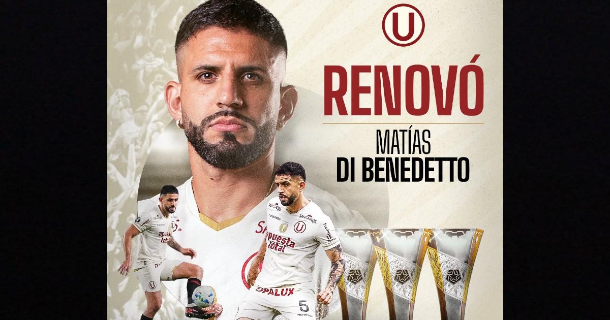 Di Bendetto extendió su contrato con Universitario