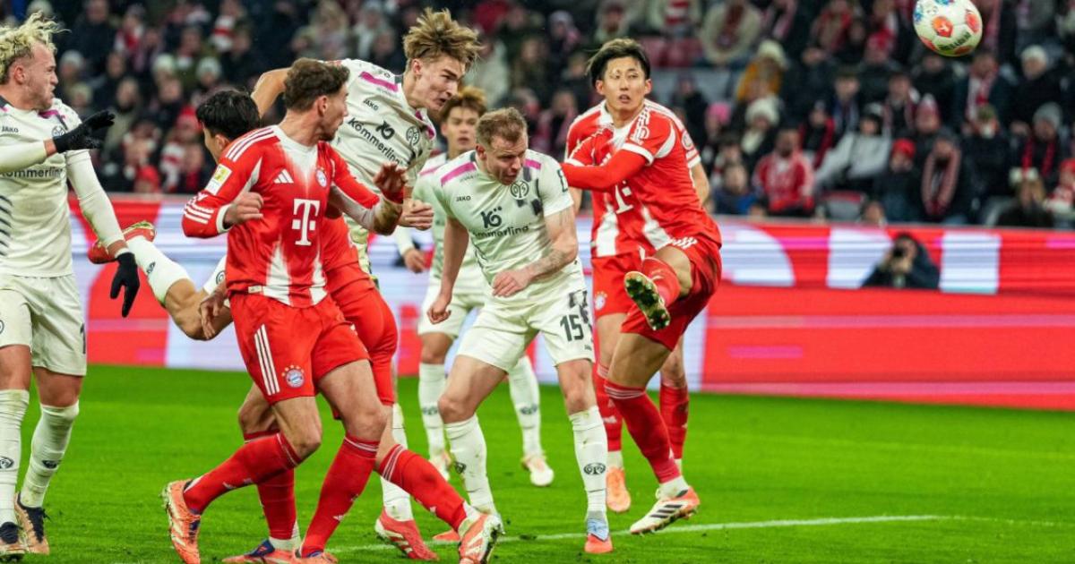 ¡Golpe! Bayern Múnich rescató un empate (2-2) sobre el final ante el colero Mainz