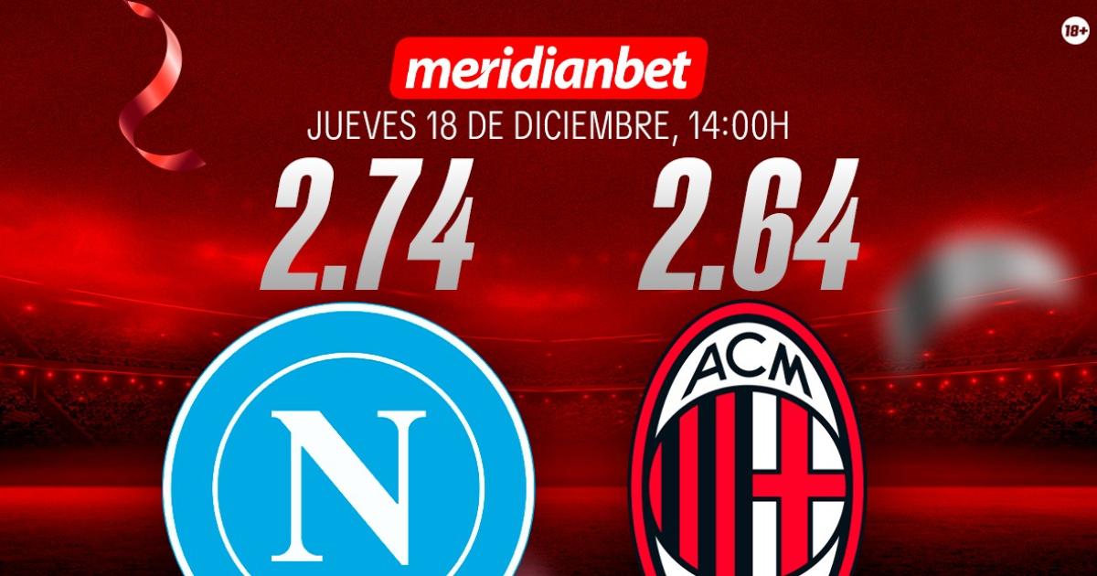 Napoli vs Milan: ¡Descarga la app de Meridianbet y gana una jugada gratis en la Supercopa de Italia!