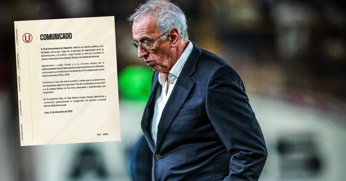 ES OFICIAL: Jorge Fossati no seguirá en Universitario