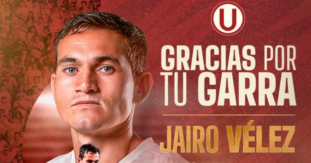 ¡Es oficial! Universitario se despidió de Jairo Vélez