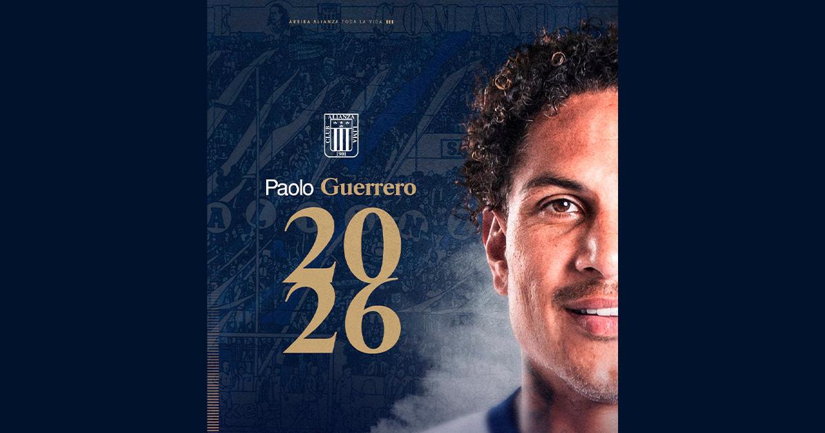 Alianza Lima oficializó renovación de Paolo Guerrero para el 2026