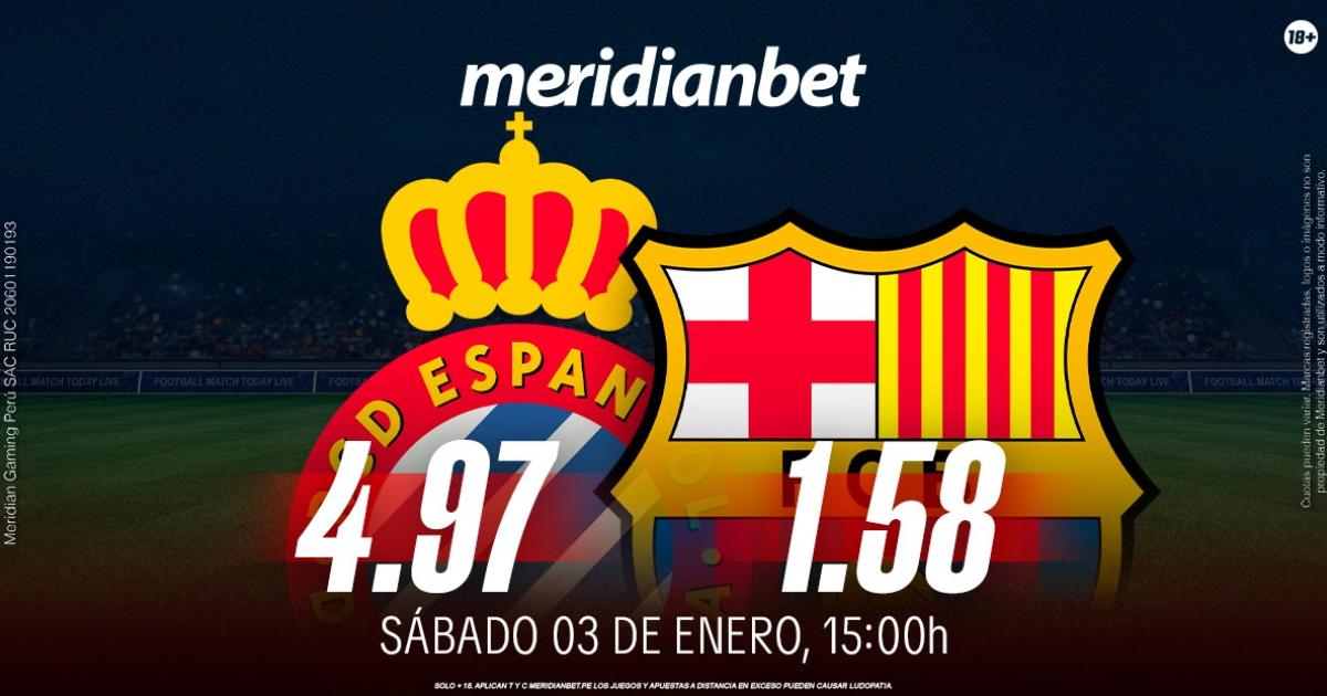 RCD Espanyol vs Barcelona: ¡Descarga la app de Meridianbet y gana una jugada gratis en La Liga!