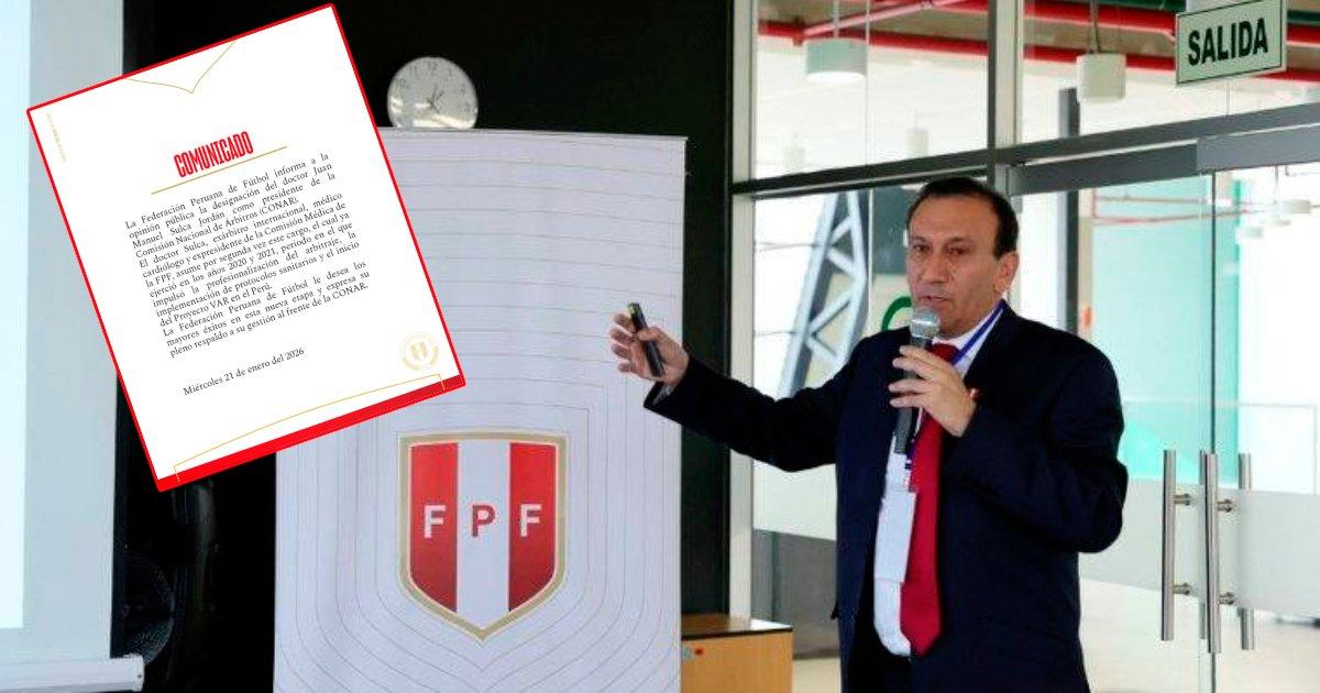 FPF nombró a Juan Manuel Sulca como presidente de la CONAR