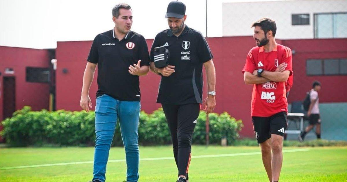 (FOTOS) DT de la Selección Femenina estuvo en entrenamientos de Universitario