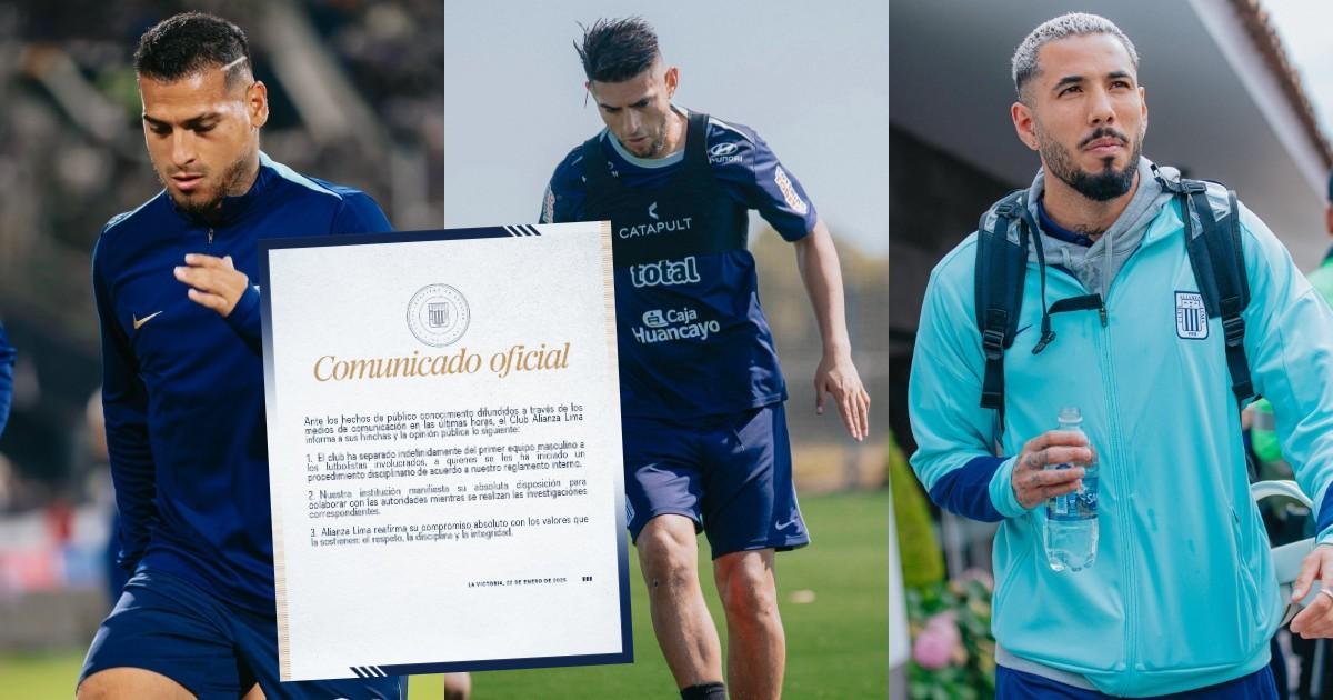 Alianza Lima separó indefinidamente a Trauco, Zambrano y Peña