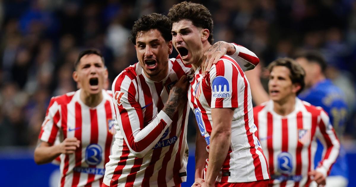 Atlético de Madrid venció en el final a Real Oviedo