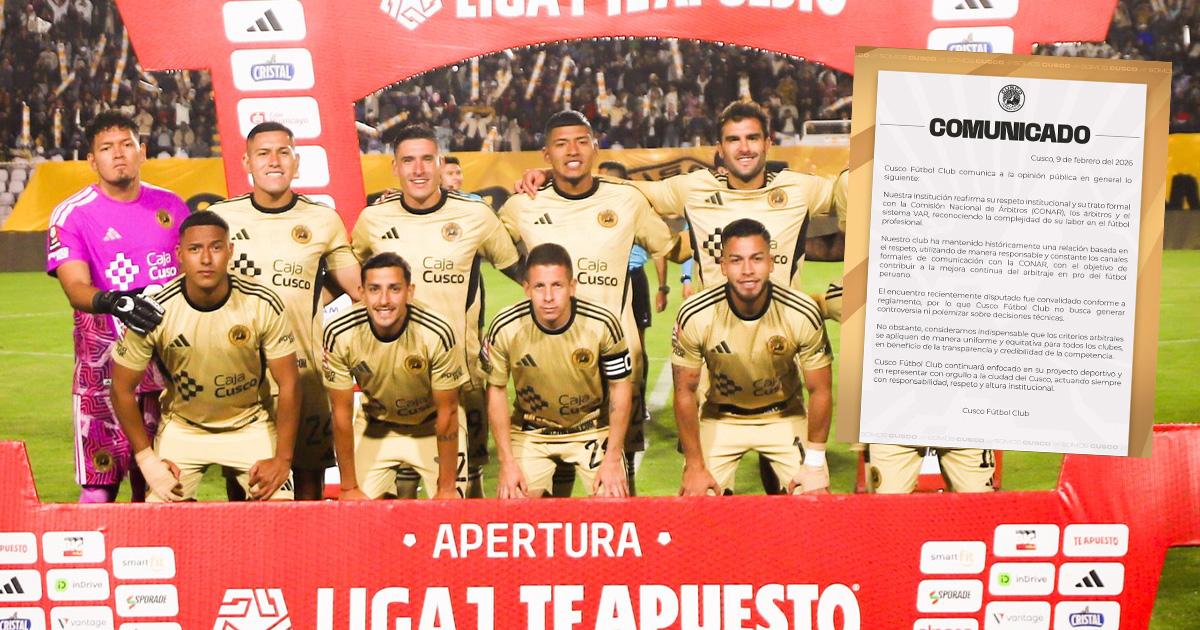 Cusco FC se pronunció sobre arbitraje en duelo ante Universitario